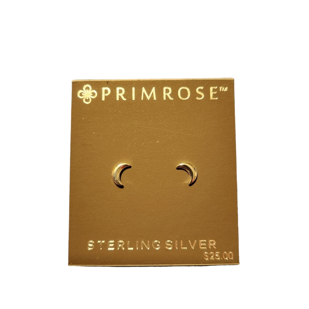 NWT Primrose Sterling Silver Crescent Moon Earrings